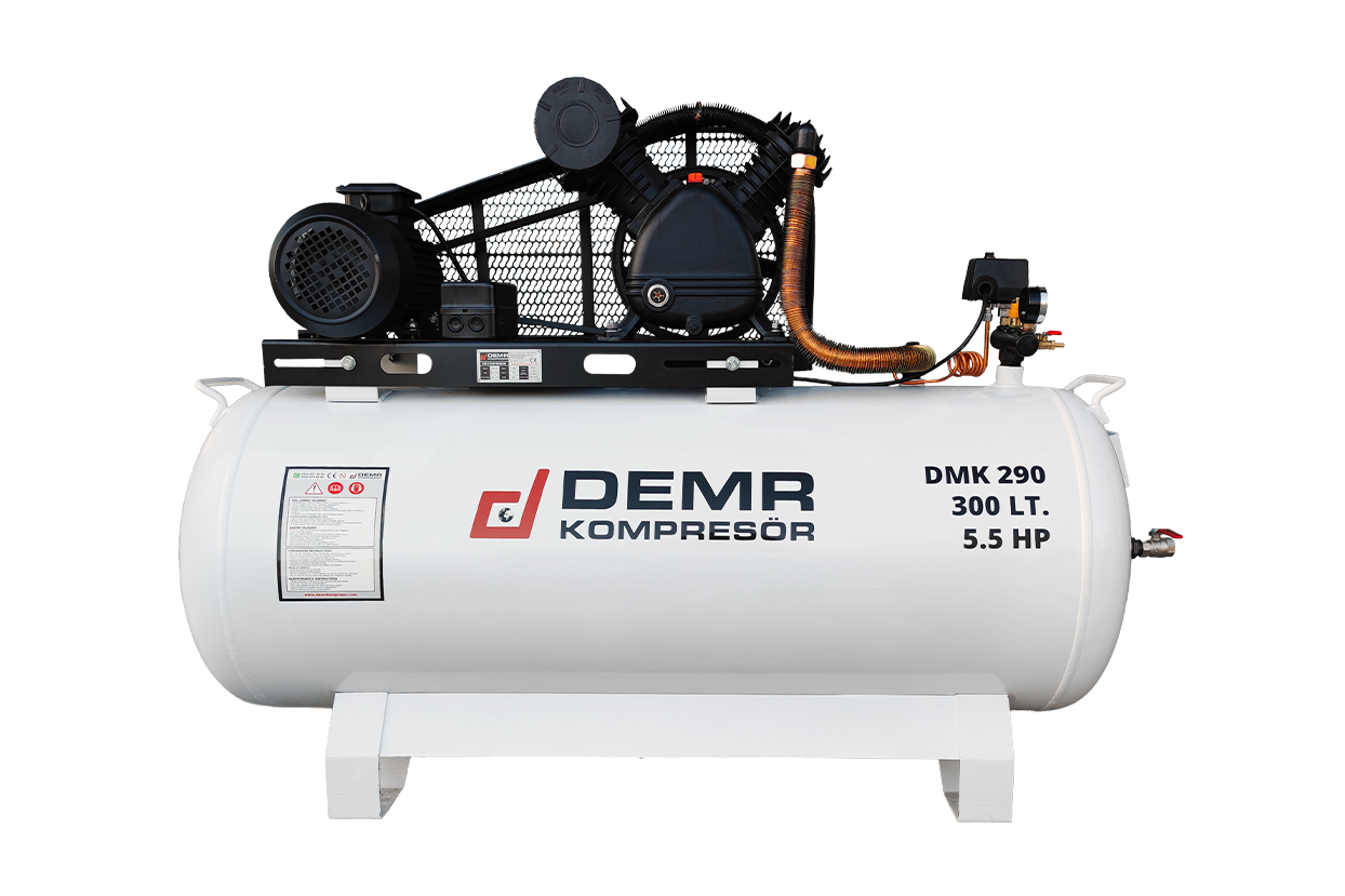 300 lt 2 Kafa 12 Bar 5.5 Hp Pistonlu Hava Kompresörü